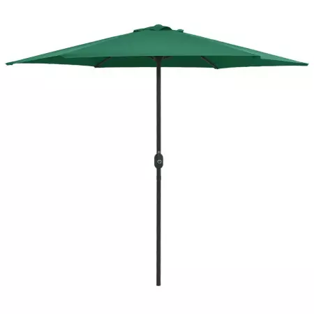 Ombrellone da Esterni con Palo in Alluminio 270x246 cm Verde