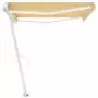 Tenda da Sole Retrattile Manuale LED 450x350 cm Giallo Bianco