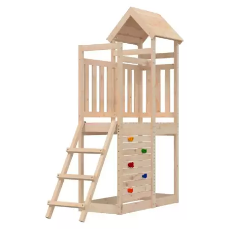 Torre con Scaletta e Arrampicata 52,5x110,5x214cm Legno di Pino