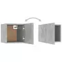 Set Porta TV 6 pz Grigio Cemento in Truciolato