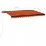 Tenda da Sole Retrattile Automatica 450x350 cm Arancio Marrone