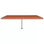 Tenda da Sole Retrattile Manuale 600x350 cm Arancione e Marrone