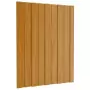 Pannelli da Tetto 12 pz Acciaio Zincato Legno Chiaro 60x45 cm