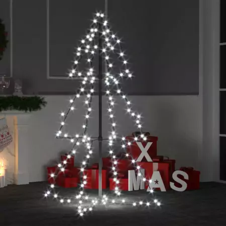 Albero di Natale a Cono 160 LED per Interni Esterni 78x120 cm