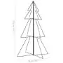 Albero di Natale a Cono 160 LED per Interni Esterni 78x120 cm