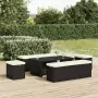 Ottomane con Cuscini 2pz Nero 40x30x40 cm in Polyrattan