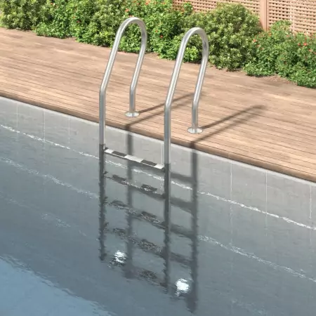 Scala per Piscina 54x38x211 cm Acciaio Inox 304