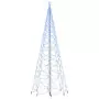 Albero di Natale con Palo in Metallo 1400 LED Blu 5 m