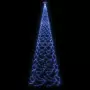 Albero di Natale con Palo in Metallo 1400 LED Blu 5 m