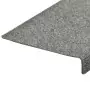 Tappetini per Scale Agugliati 10 pz 65x25 cm Grigio Chiaro