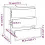 Credenze 3 pz Nere in Legno Multistrato