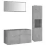 Set Mobili da Bagno Grigio Cemento in Truciolato