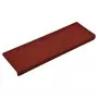 Tappetini per Scale Tessuto Agugliato 10 pz 65x25 cm Bordeaux