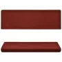 Tappetini per Scale Tessuto Agugliato 10 pz 65x25 cm Bordeaux