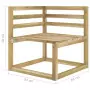 Set Divani da Giardino 10 pz in Legno di Pino Impregnato Verde