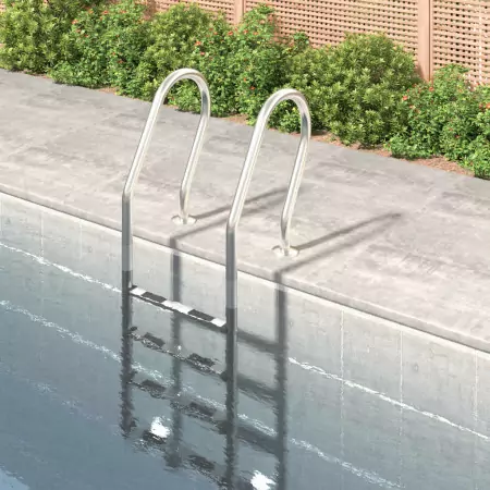 Scala per Piscina 54x38x184,5 cm Acciaio Inox 304