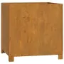 Fioriera con Gambe Grigia 49x47x50 cm Acciaio Corten